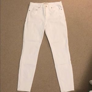 Madewell 9” High Riser White Skinny Jeans